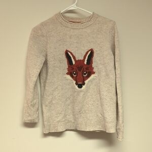 Cozy Beige Sweater with Fox Motif
